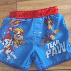 Paw Patrol Swim Trunks Sz 12 Months