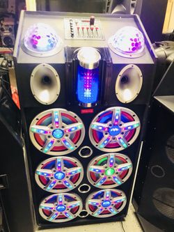 Equipo Con 6 Bocinas De 10" Y Dos Bolas De Disco // Bluetooth Speaker with six 10" Woofer