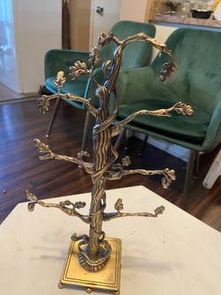 Metal Tree Jewelry Organizer Stand