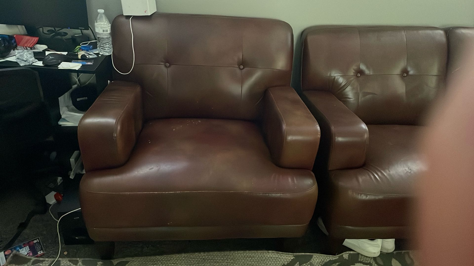 Leather Armchair And 3 Seat Couch