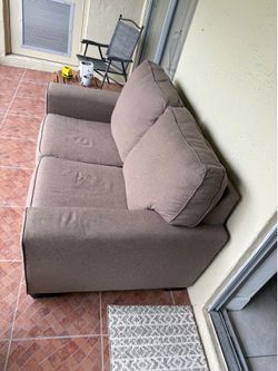 Brown sofa