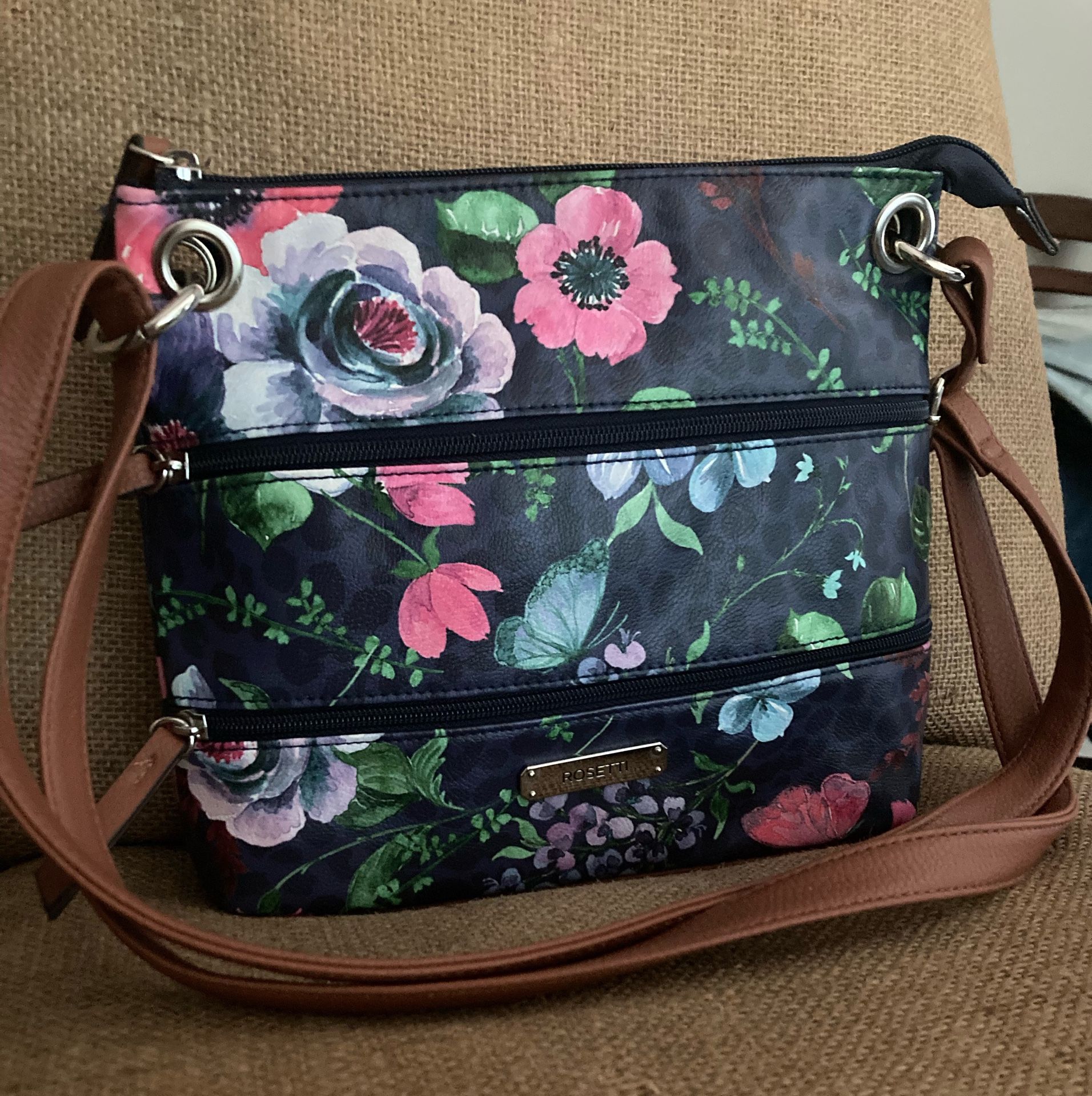 Rossetti Floral Handbag In Good Condition