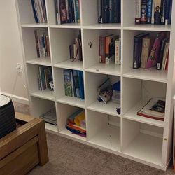 4x4 bookshelf and storage shelf