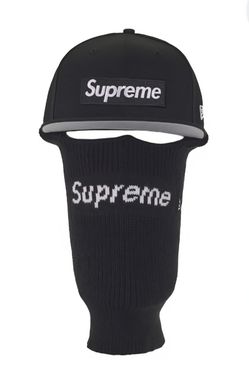 Supreme New Era Box Logo 59Fifty Balaclava Cap Black Size 7 1/4