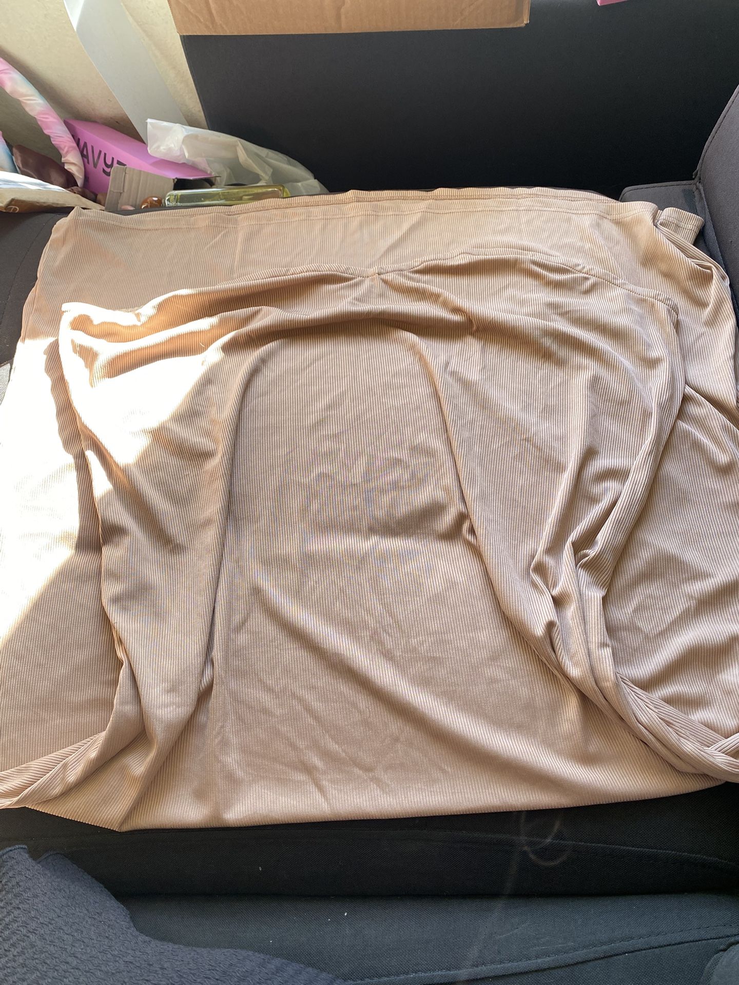 2 Piece Tan Plus Size Maxi Dress With Shrug