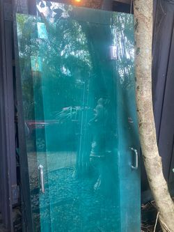 Shower doors glass with hinges