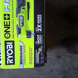 Ryobi 18 Volt Compact Brushless 3/8 Right Angle Drill