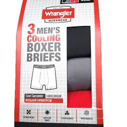 Wrangler 'Cool Carpenter' Boxer Briefs - 3 Pair - Men's XL *NEW* for