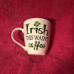 Pfaltzgraff Irish This Wasn’t Coffee 18oz Porcelain Coffee Tea Mug NEW!