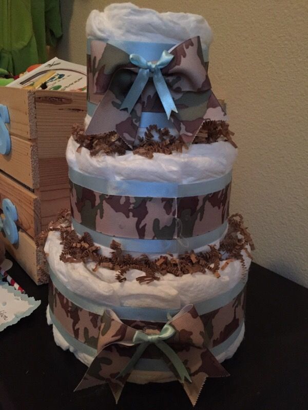 Camo Diaper Cake