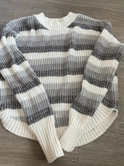 Grey and white sweater 