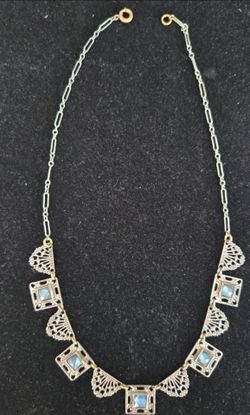 Art Deco filigree necklace, 16:
