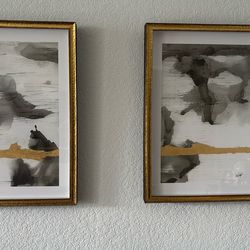 Set Of 2 Elegant Abstract Wall Art  *MOVING SALE (many other items)*