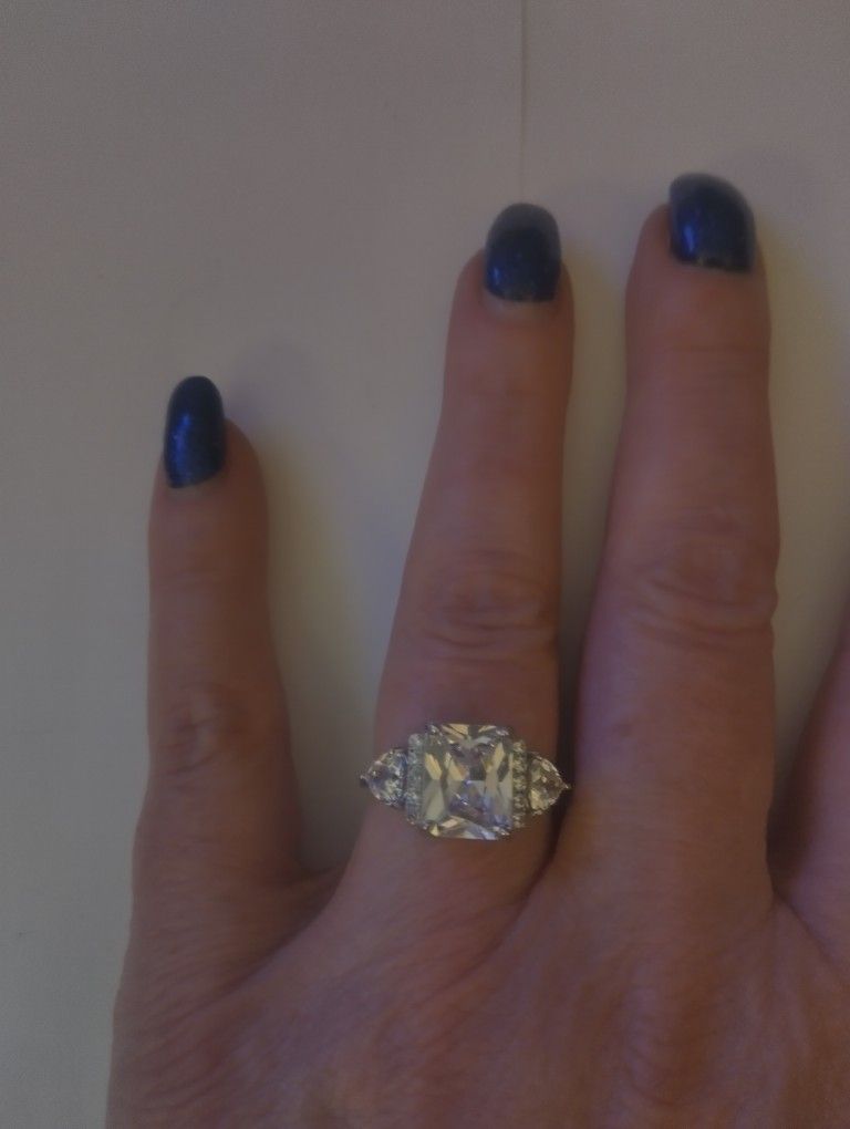 Emerald Cut Moissanite Ring