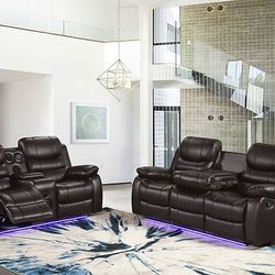 2 PC MOTION SOFA AND LOVESEAT NEW IN BOX. BUY NOW PAY LATER WITH NO CREDIT NEEDED FINANCING AVAILABLE