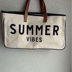 Summer Vibes Canvas Tote Barely Used