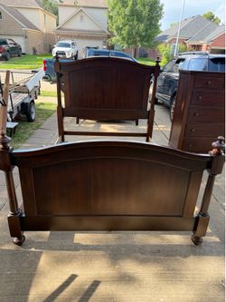 Bed frame and dresser queen