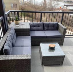 L Shape Outdoor Patio Set W/ Storage *New*