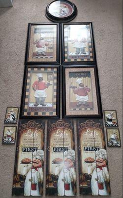 PickUp Only - Chef Kitchen Wall Decor