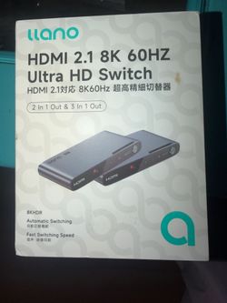 Llano HDMI 2.1 8K 60Hz Ultra HD Switch – 3 In 1 Out / 2 In 1 Out – PS5 Xbox Compatible