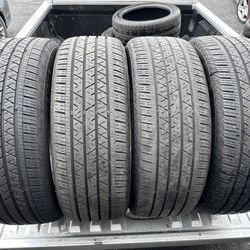4 Used 245/50/20 Continental Cross Contact LX Tires 