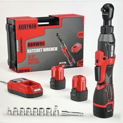 Alloyman 16V 3/8” Cordless Brushless Ratchet Wrench Set 