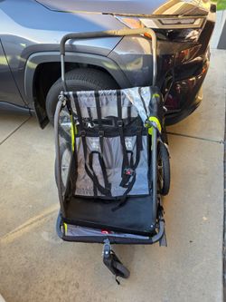 Double Child Bike Trailer Stroller