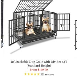 43-dog-crate-heavy-duty-stackable-modular-metal-kennel