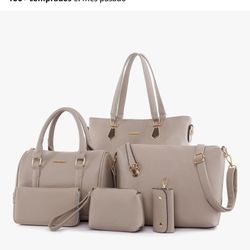 6-Piece Women’s Handbag Set – New