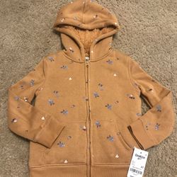 NEW! Toddler Girl’s 4T Hooded Fleece Jacket