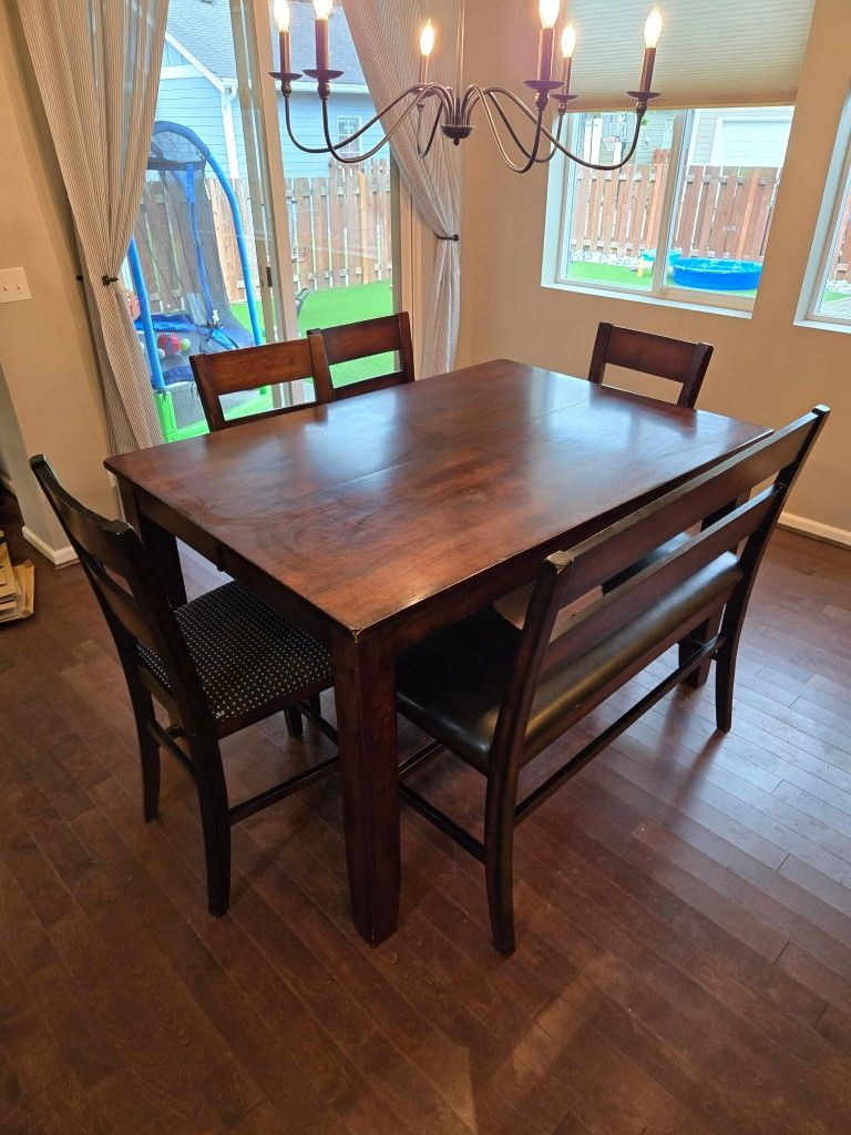 Real Wood Dining Table & Chairs