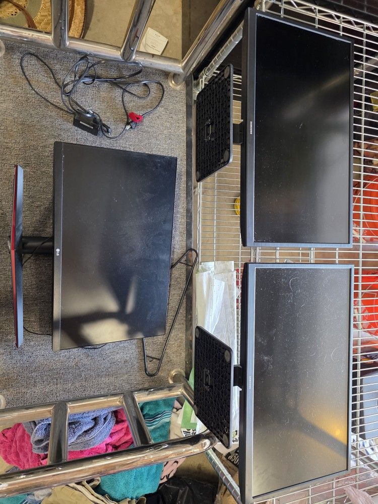 3 Computer Monitors
