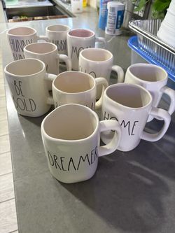 Rae Dunn Ceramic Mugs Set of 10