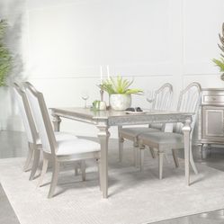 New  Quality Solid Wood Dining set With 6 Side Chairs On Sale Now Don't Miss