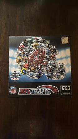 NFL Teams 500 Piece Helmet Shaped Jigsaw Puzzle