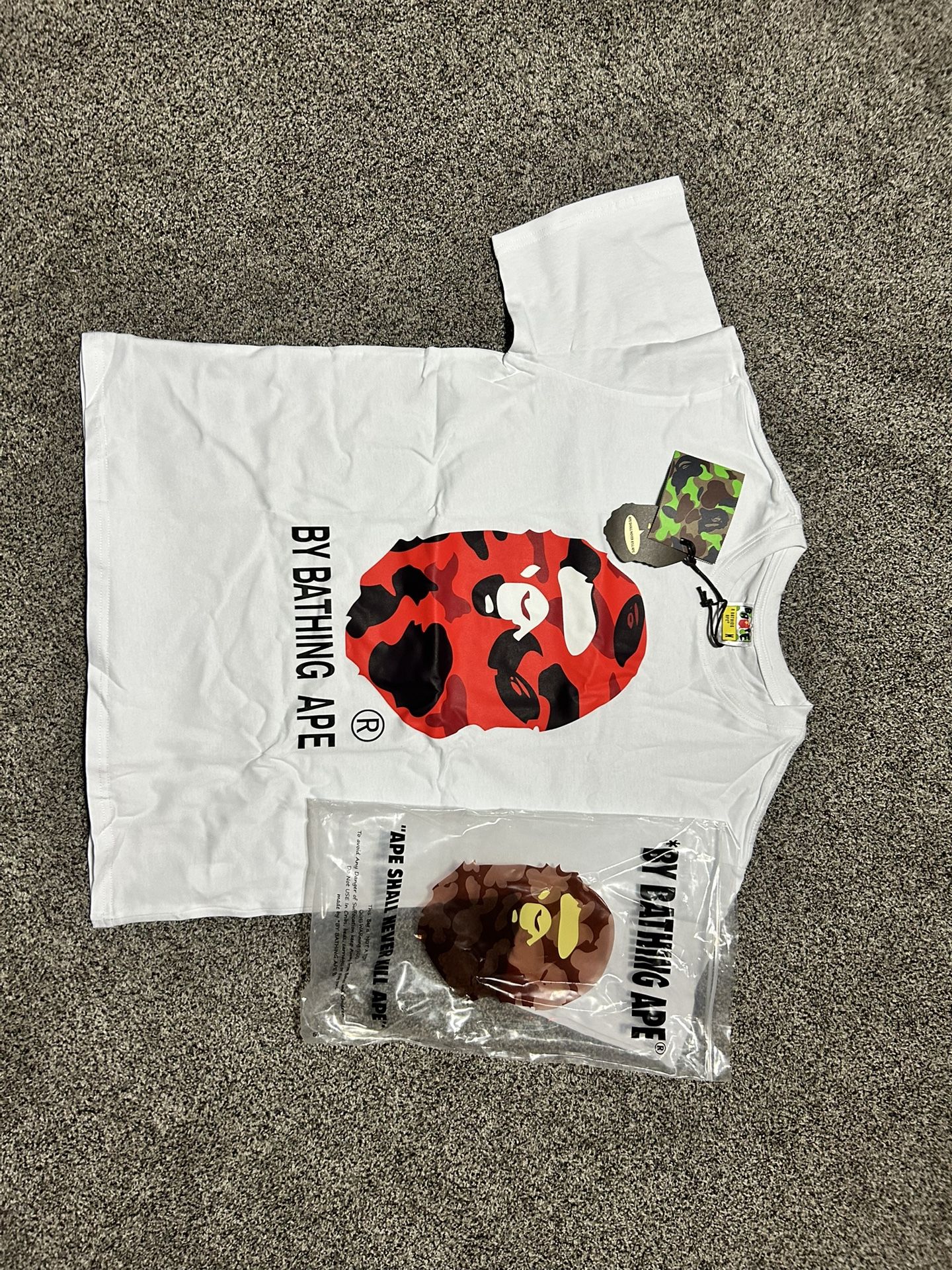 Bape White and Red T-shirt