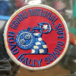 Vintage Grand National Safe Driving Road Rally Baja Score Off Road Racing Sew On Patch