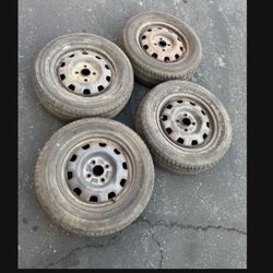 4 — 185/65r14 4x100 4x3.94 Stock Honda Civic Fit Xa Xb Ia Corolla Miata Echo Wheels Rims Good 90% Ohtsu Tires!!!!!!!!!!!!!!