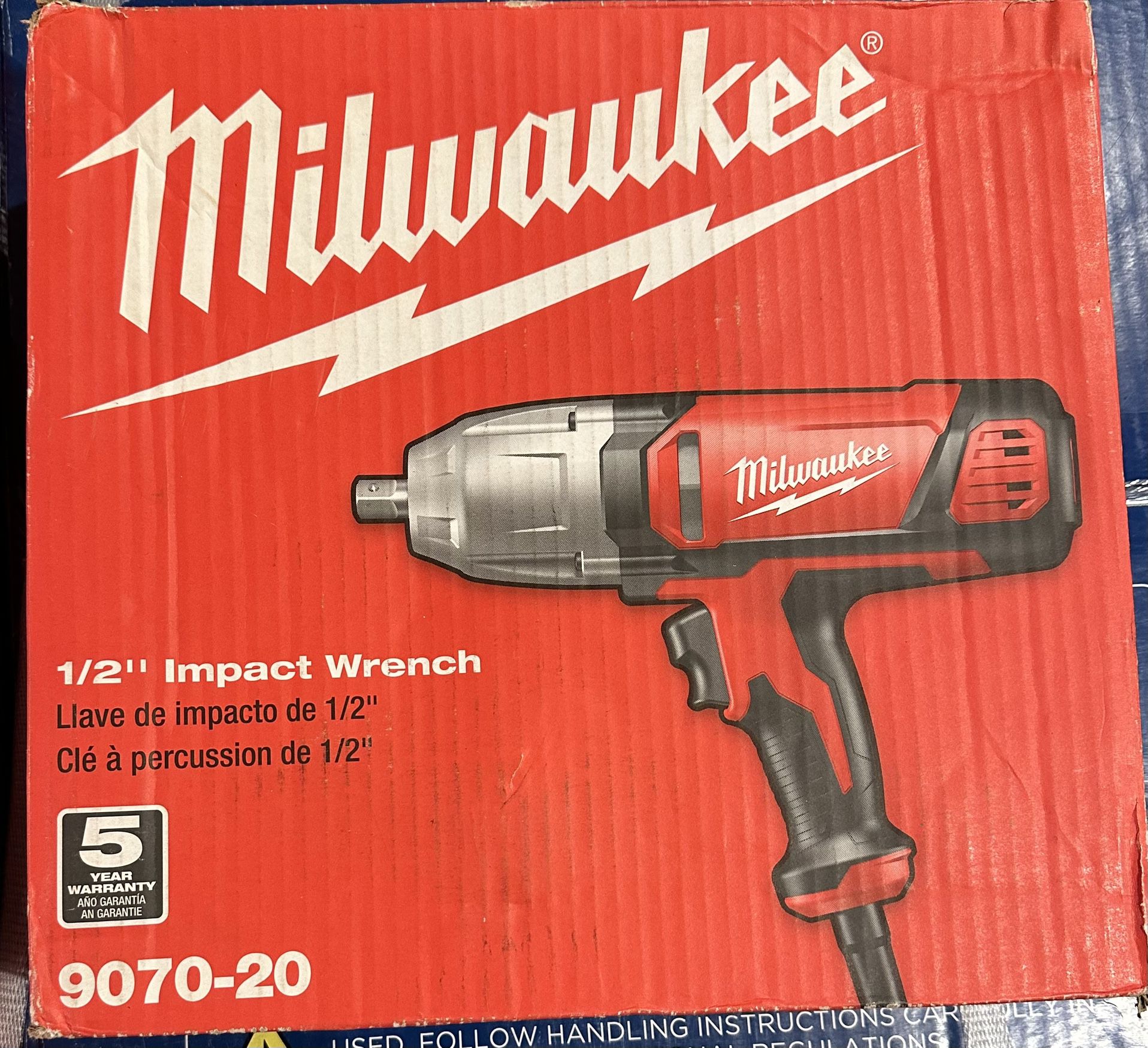 Milwaukee 1/2 in. Impact Wrench with Rocker Switch and Detent Pin Socket Retention