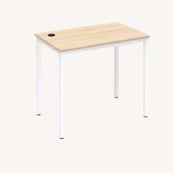 14 Desk EUREKA ERGONOMIC Small Walnut & White Computer Desk