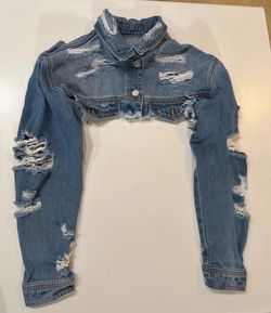 Woman's denim half jacket size M