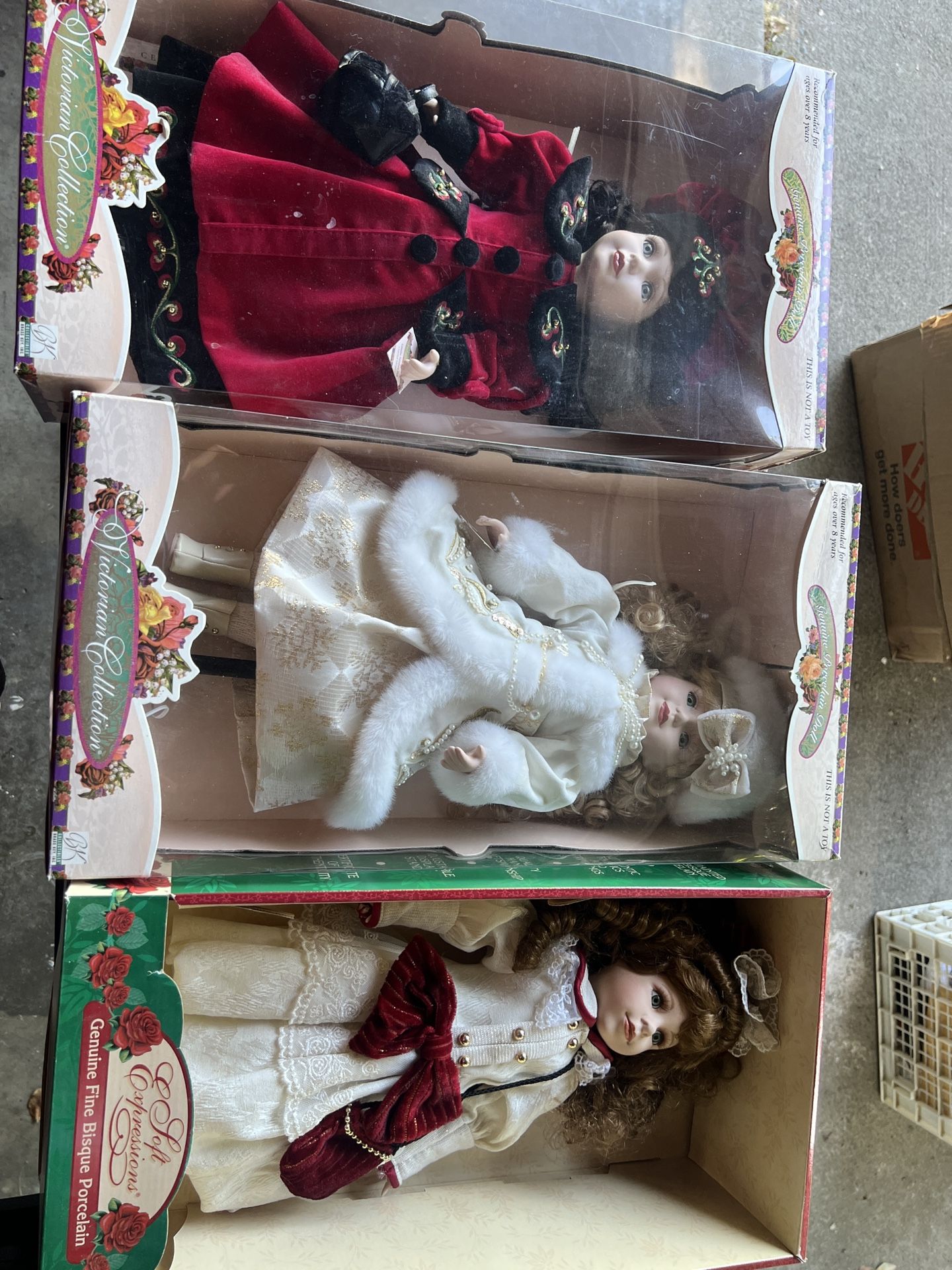 Set Of Porcelain Dolls