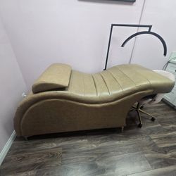 Luxurious leather massage/lash/facial bed made by Plush And Oak