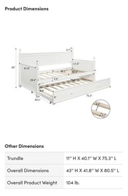 Twin day bed with pull out trundle