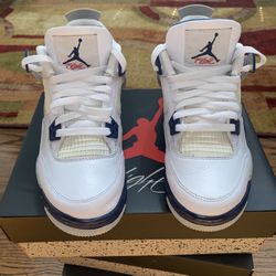 Size 7 Y - Air Jordan 4 Retro (GS) Mid Midnight Navy