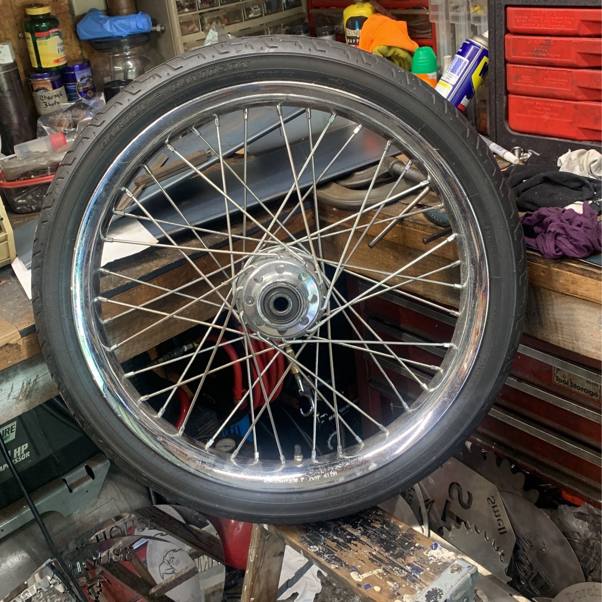 21x2.15 Front wheel for Harley Davidson motorcycle three-quarter inch axle