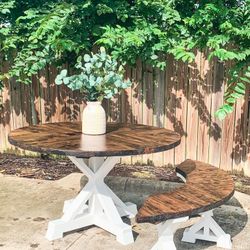 Custom Dining Table Farmhouse Country French Modern Rustic Solid Wood Set Restoration Hardware Insp Bench Hand Built Round Oval Counter Breakfast  