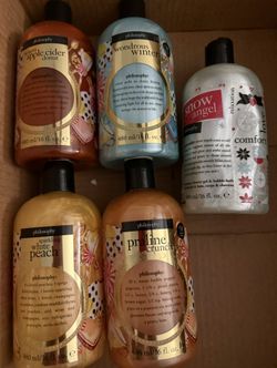 Lot Of 5 Philosophy Shower Gels Holiday Scents
