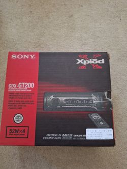 Sony Fm/AM Compact Disc Player Model CDX-GT200 For Car, New Open Box