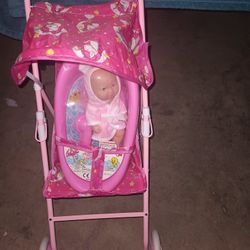 Located In Palmdale California Baby Doll Bathtub With Accessories And Stroller